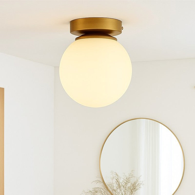 Orbum Glass Ceiling Lamp - White image 2