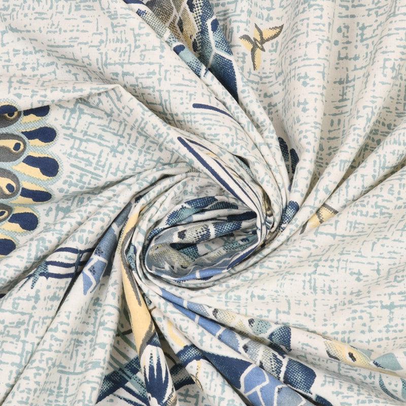 Kalyani Cloud Floral Cotton Bedsheet (Beige) - 140 TC media 4