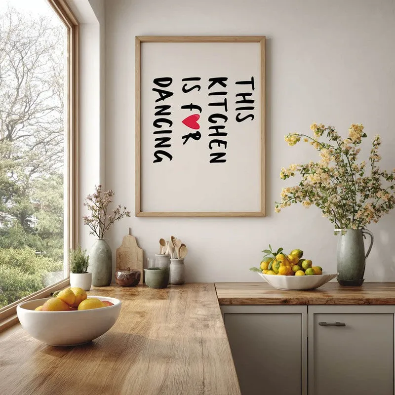 Kitchen for Dancing Archival Canvas Wall Art - Brown media 5