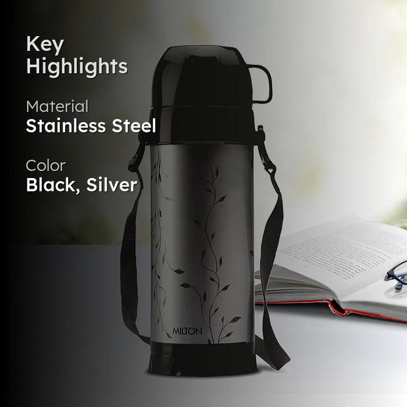 Milton Nomad Vaccum Insulated Flask (Black,Silver) - 910 mL media 2