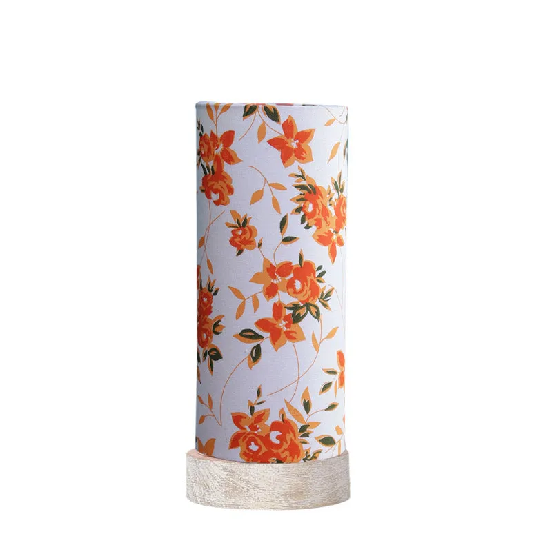 Ibis Ocra Tower Wooden Table Lamp - Orange,White media 4