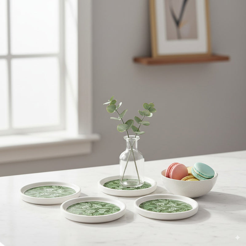 Durable Wooden Coasters Heat Resistant - Set Of Four