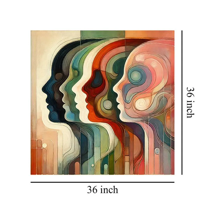 Vibrant Multicolor Faces Wall Painting media 7