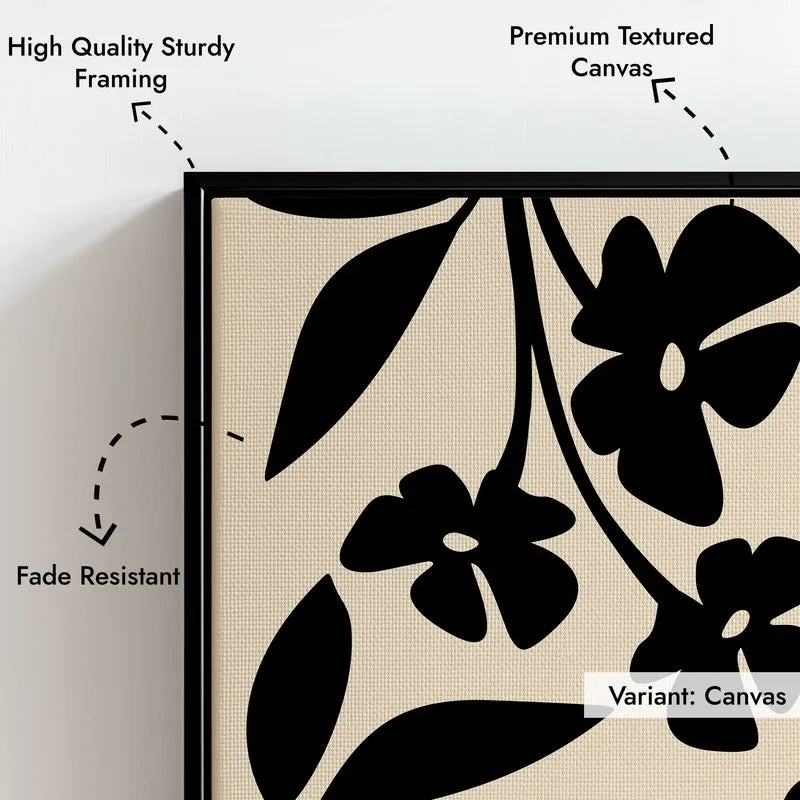 Noir Garden Canvas Wall Painting With Black Frame media 9
