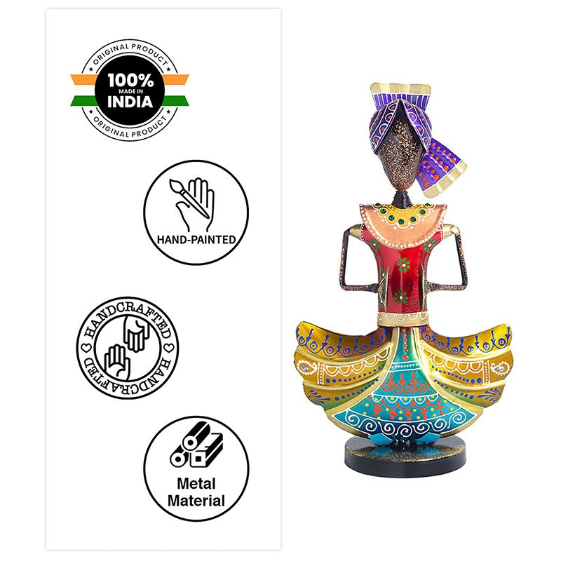 Folk Musician Iron Showpiece - Blue,Red media 6