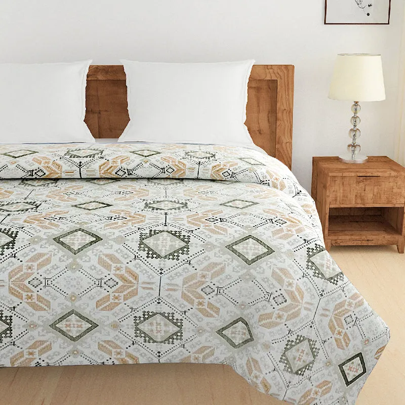 Swayam Alyona Cotton Comforter (Yellow) - 150 GSM media 4