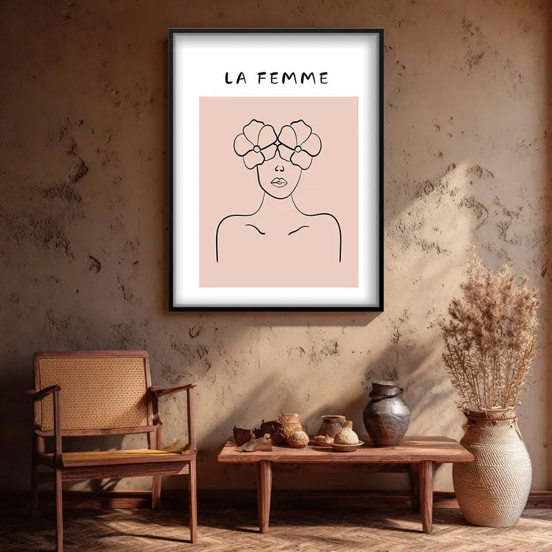 Petal Gaze Canvas Wall Painting With Black Frame media 3