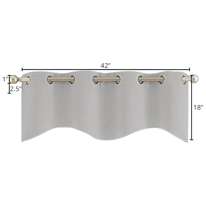 Vienna Pleated Curtain Valance (Silver) - Set Of Two media 8