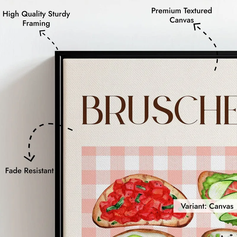 Bruschette Collection Archival Canvas Wall Art - Black media 7