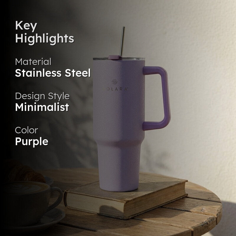 Solara Urban Chill Stainless Steel Tumbler (1200 mL) - Purple media 2