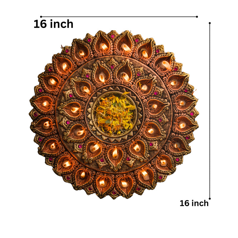 Prakash Thali Terracotta Diya media 8