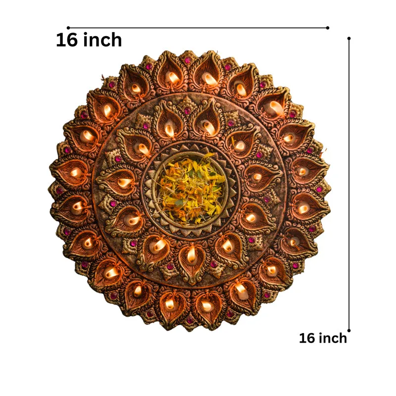 Prakash Thali Terracotta Diya media 8