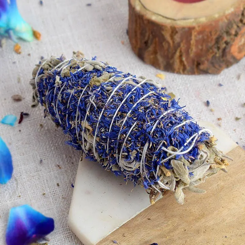 Sage With Blue Corn Smudge Wand media 1