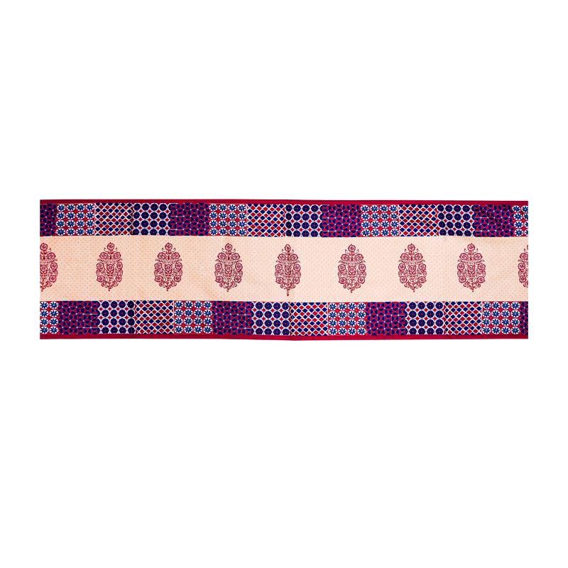 Maroon Mix Table Runner & Placemat - Five Piece set media 4