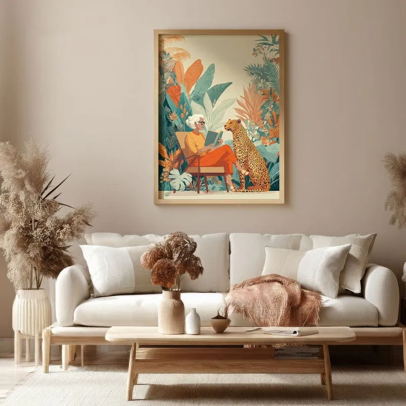Verdantia Canvas Wall Painting With Brown Frame media 4