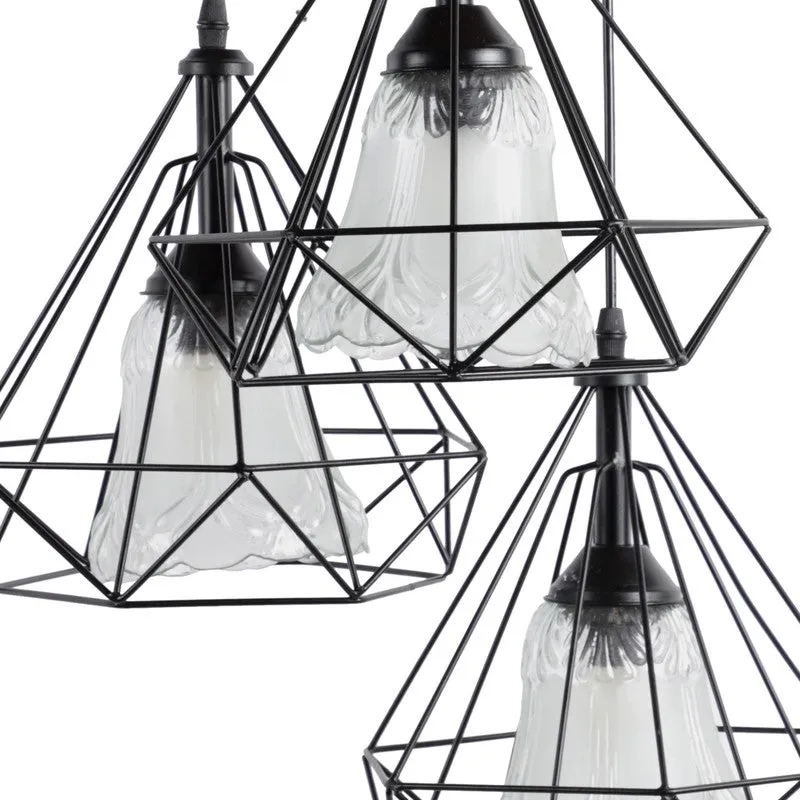 Geometric Trio Glass Ceiling Lamp media 5