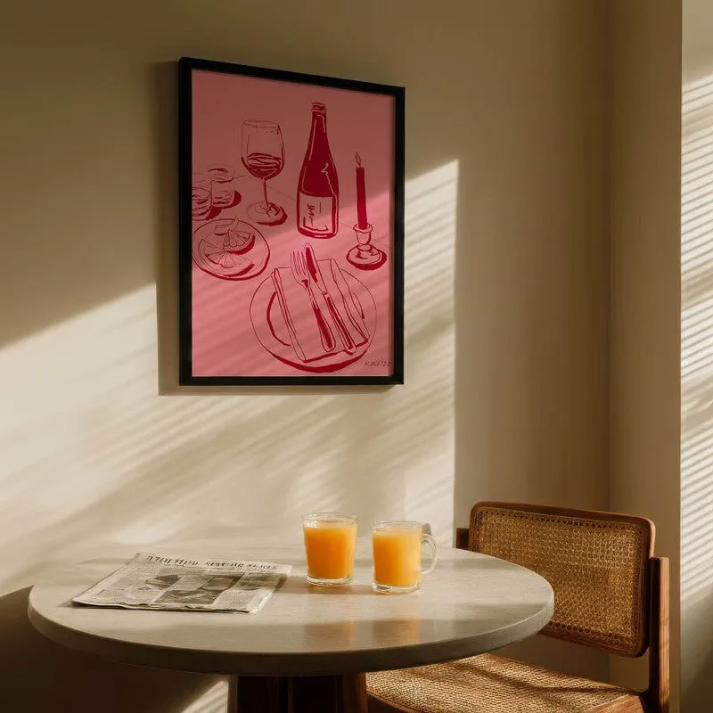 Bar Cart Bliss Archival Canvas Wall Art - Black media 5