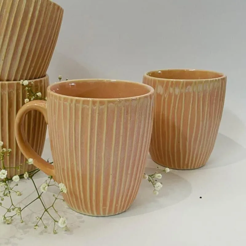 Stripe Ceramic Tea Cup media 1