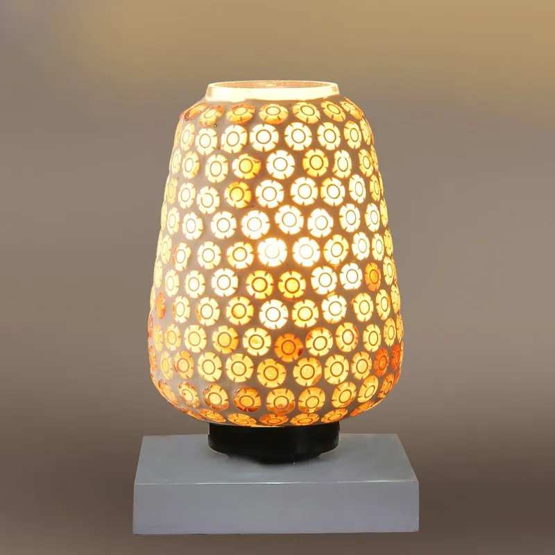 Prismyre Glass Table Lamp With Wooden Base - Multicolor media 7