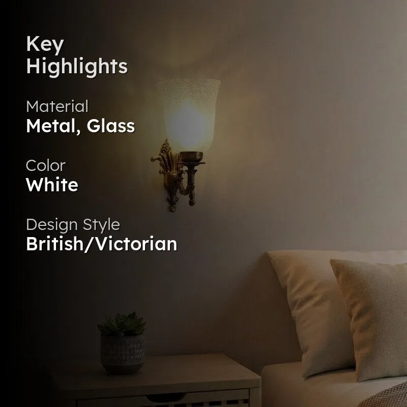 Crystal Bloom Gothic Crown Glass Wall Lamp media 2