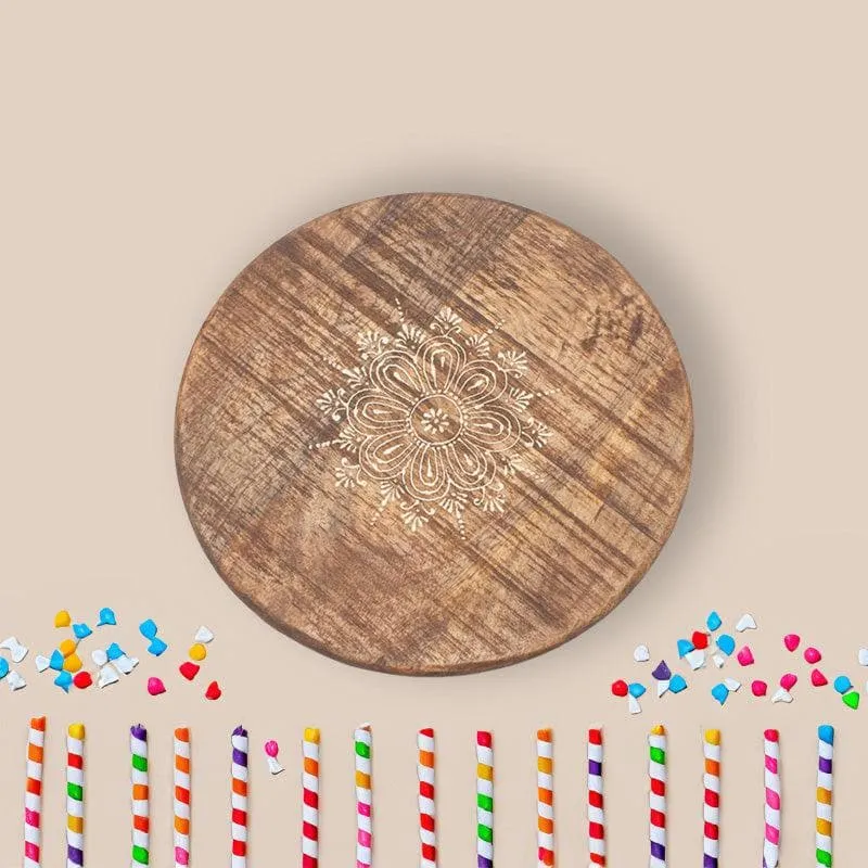 Floral Wood Lazy Susan media 3