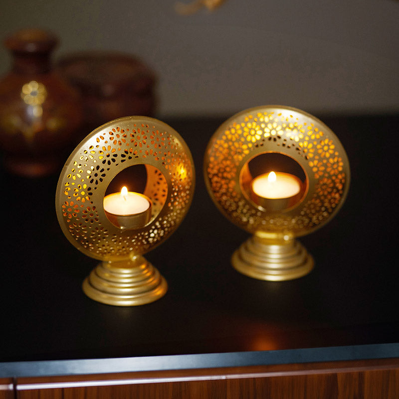 Surya Tealight Candle Holder (Black) - Set of Two media 6