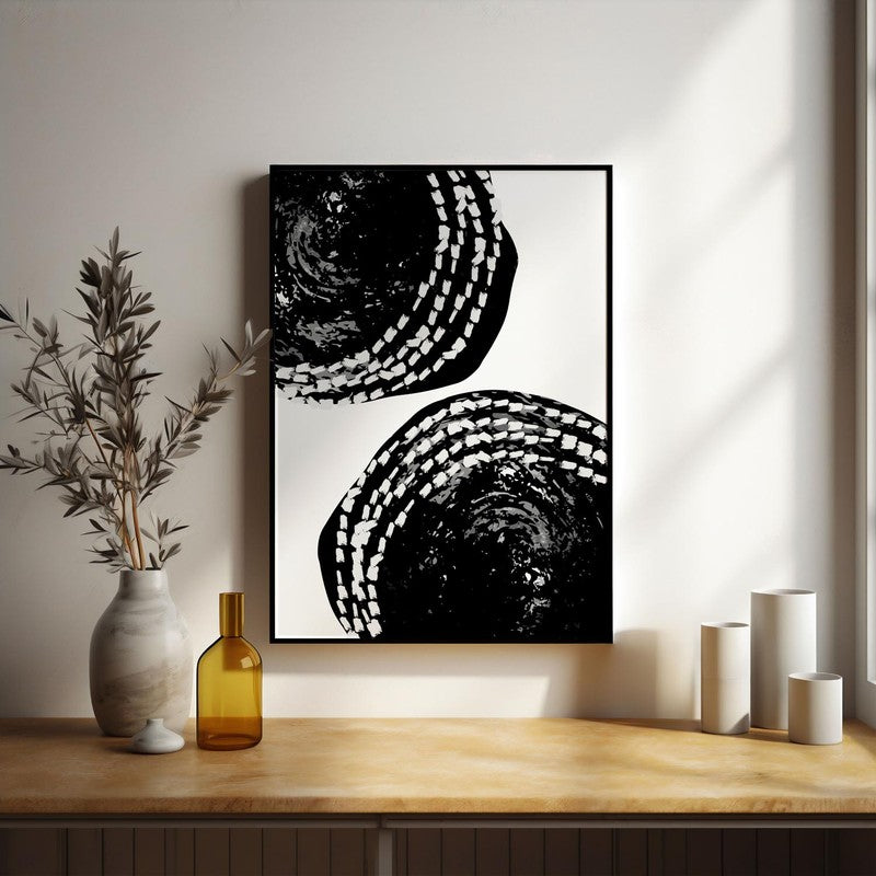Inky Scribbles Framed Canvas Wall Painting media 5