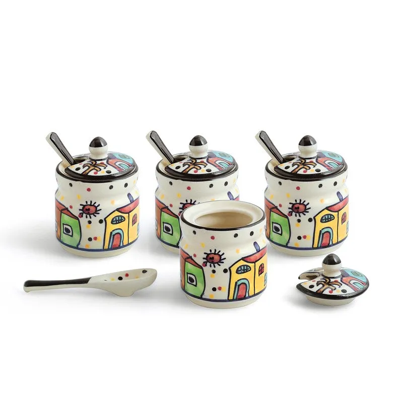 Folkcraft Ceramic Jar Set - Nine Piece Set media 4