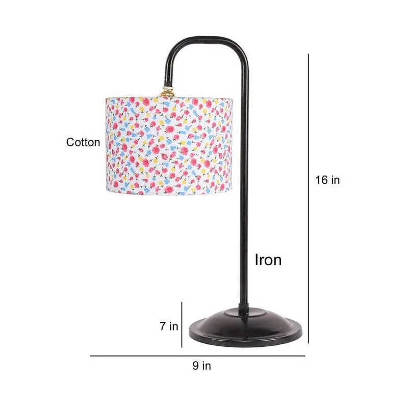 Dainty Floral Arch Fabric Table Lamp - Multicolor media 7