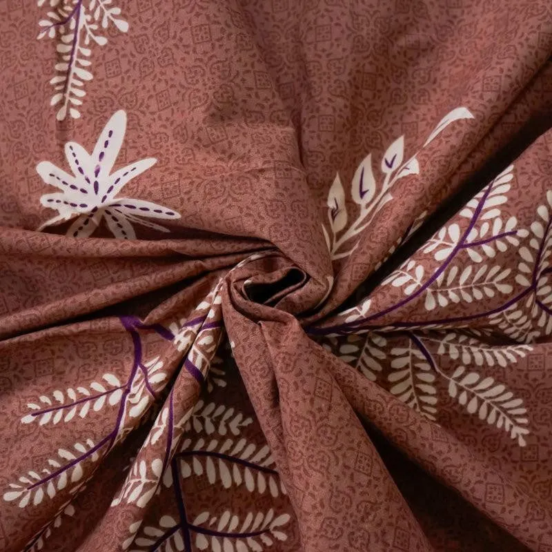 Yima Leafy Microfiber Bedsheet - 140 GSM media 5