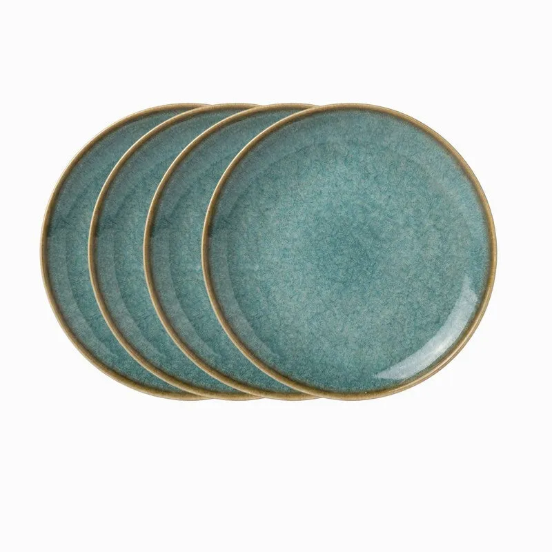 Ceramic Dinner Plates (Aqua Blue) - Set of Four media 3