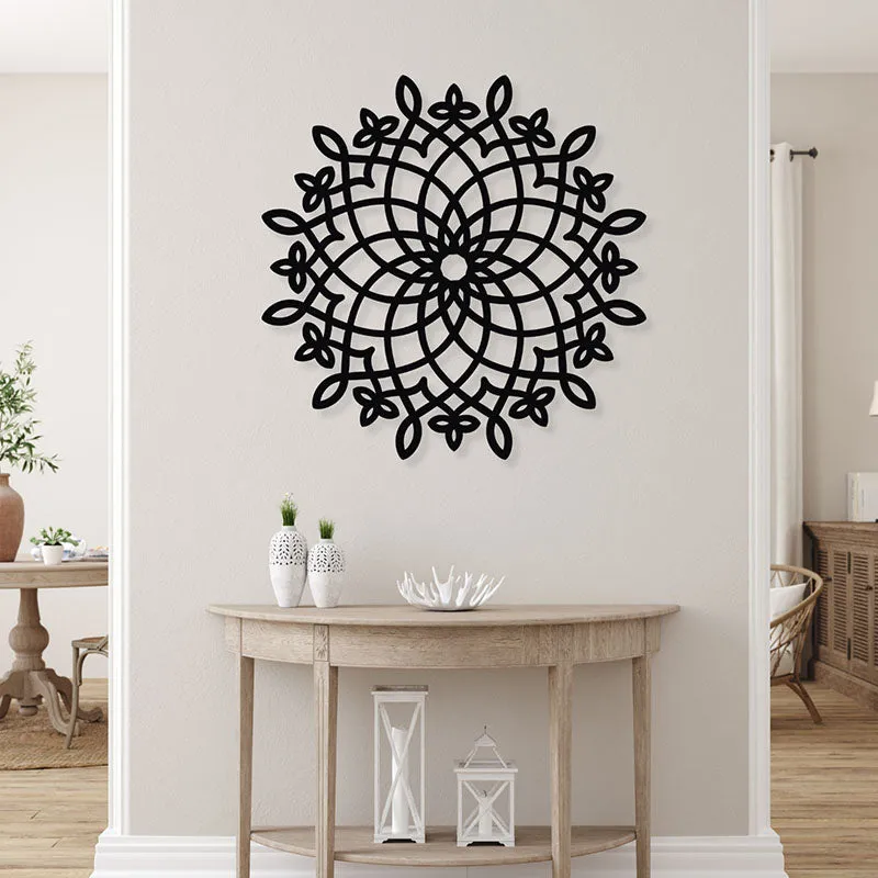 Nara Mandala Black Iron Wall Accent media 1