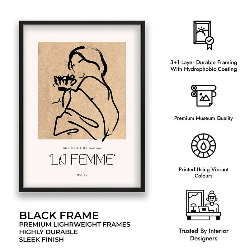 Floral Hush Canvas Wall Painting With Black Frame media 8