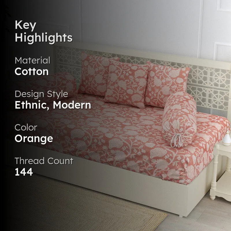 Orvinda Ethnic Cotton Diwan Set - Six Piece Set media 2