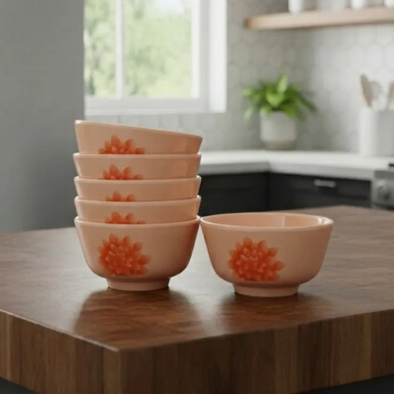 Aura Snack Melamine Snack Bowls (140 mL Each) - Set of Six media 1