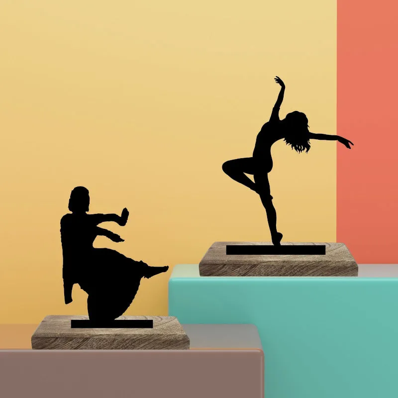 Ballet Kathak Fusion Iron Showpiece - Set Of Two media 3