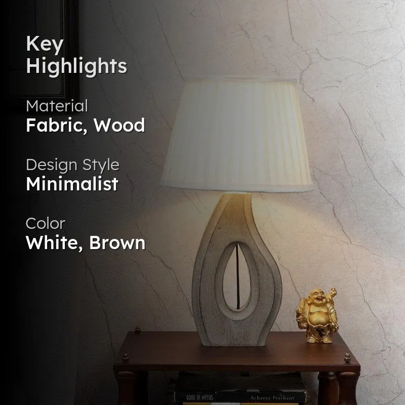 Vesara Cove Fabric Table Lamp - White media 2