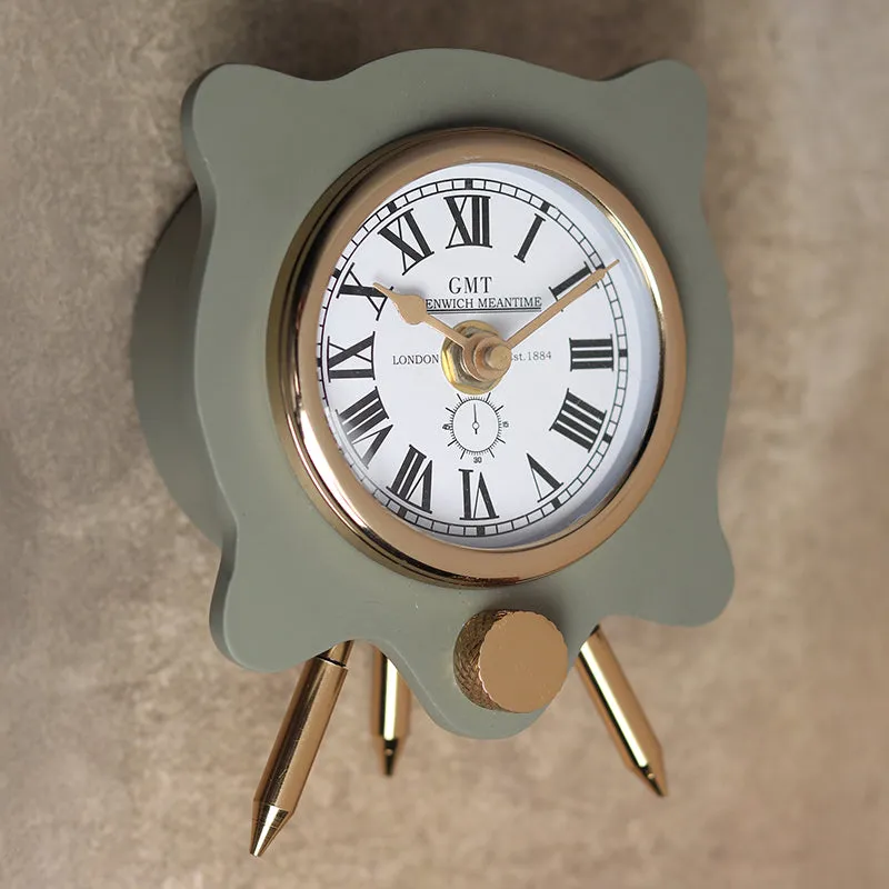 Evera Analog Table Clock - Grey media 6