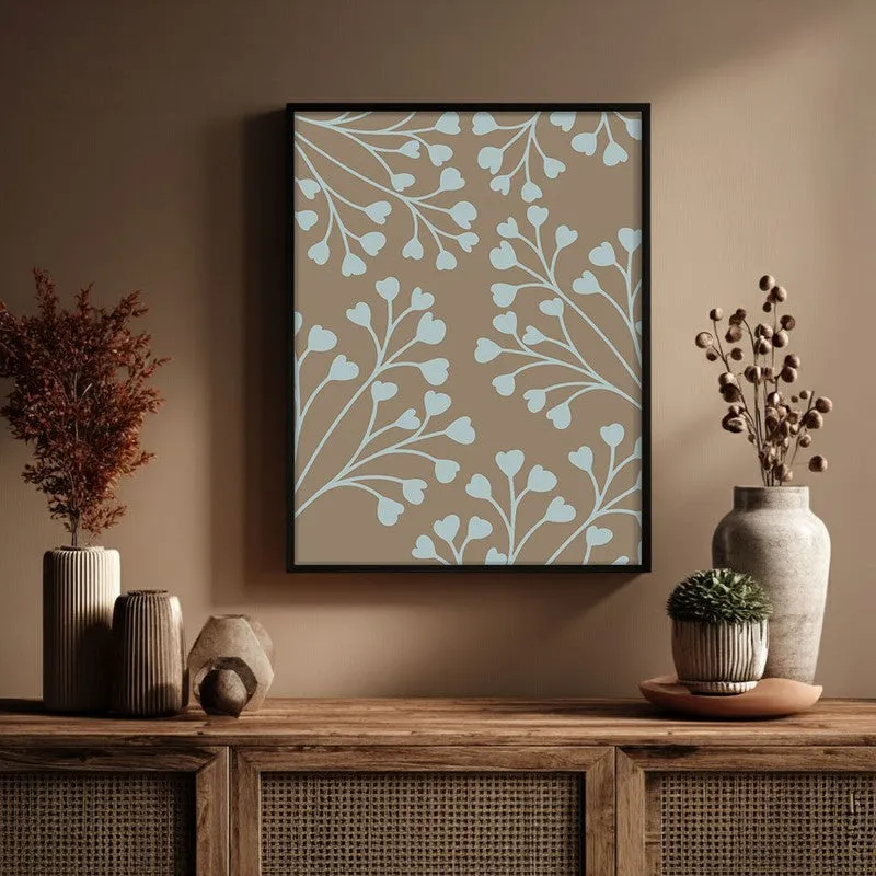 Tundra Bloom Canvas Wall Painting With Black Frame media 6