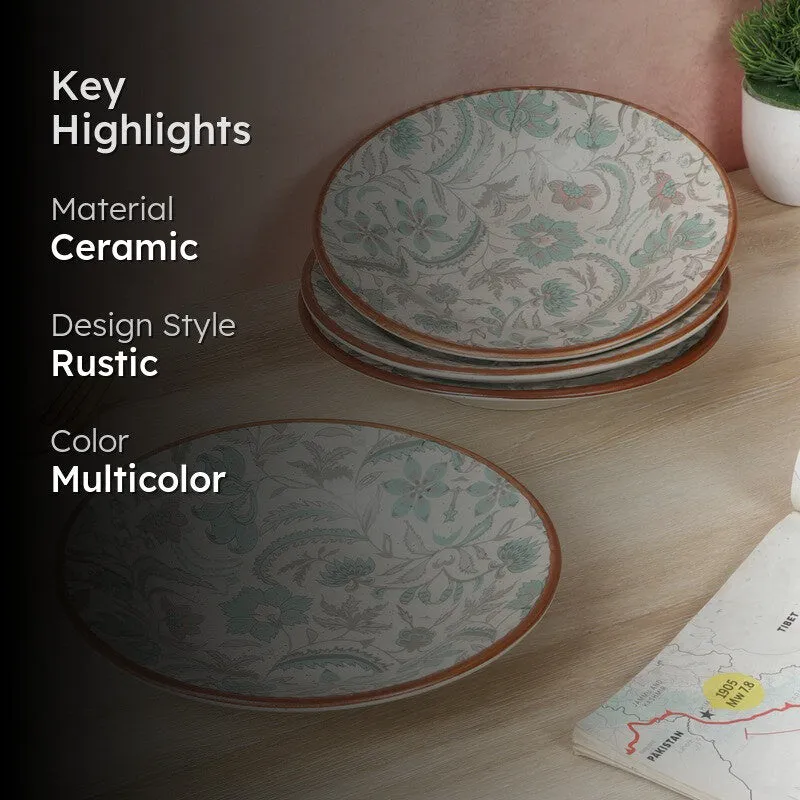 Ceramic Pasta Plate (Multicolor) - Set Of Four media 2