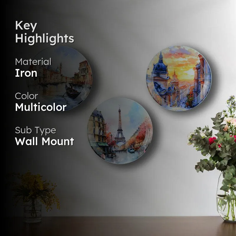 City Magma Wall Plate - Set Of Three media 2
