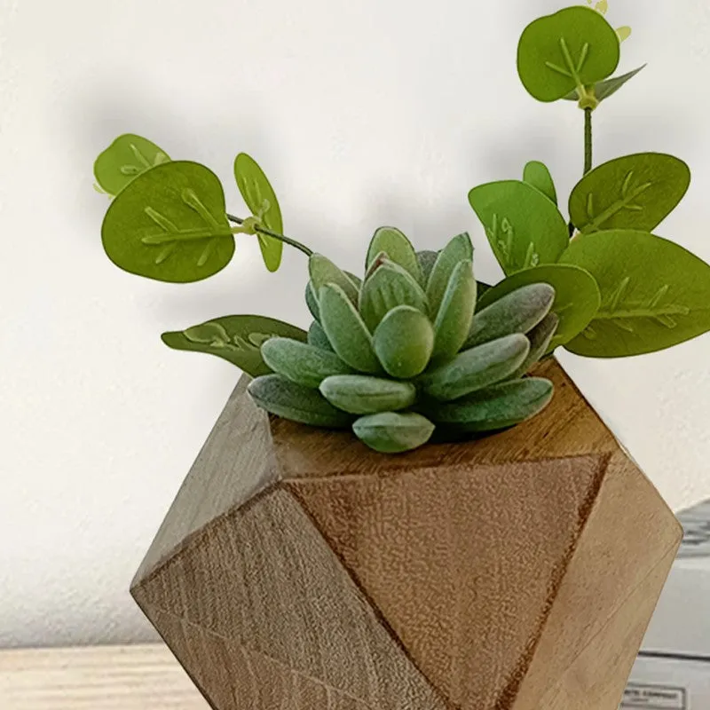 Evergreen Charm Plant Wood Vase media 4