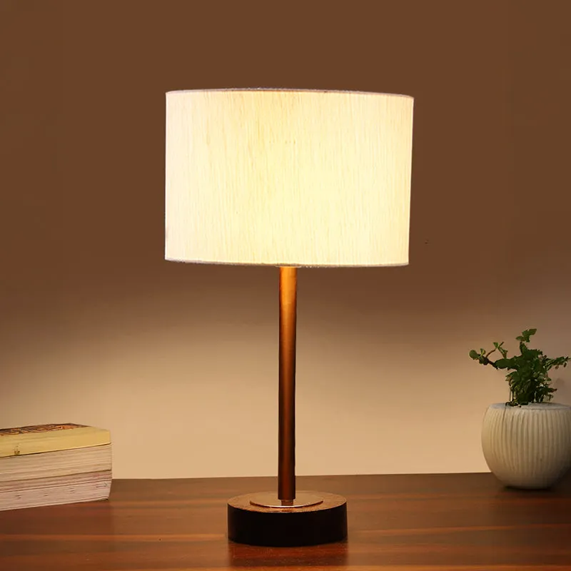 Cotin I Rodin Wooden Table Lamp - Beige,Copper,Brown media 1