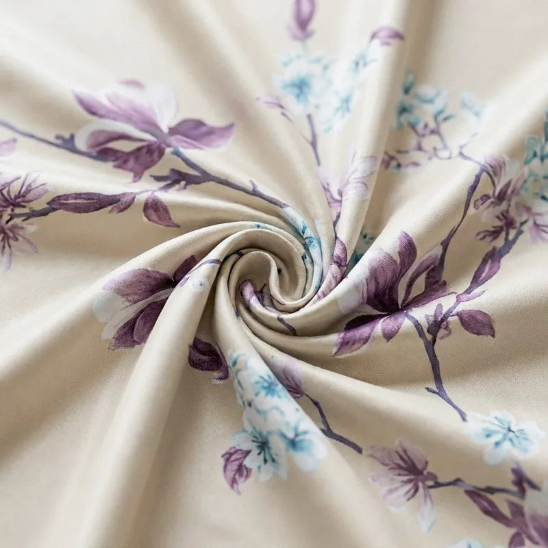 Nigaar Floral Cotton Bedsheet (Beige) - 200 TC media 5