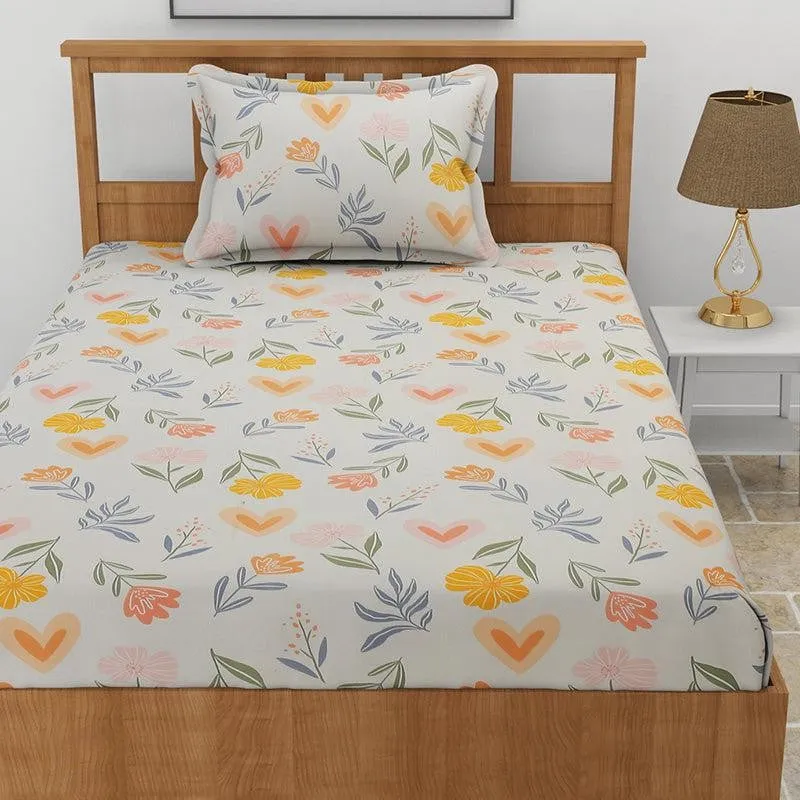 Jungly Face Kids Microfiber Bedsheet (Grey) - 130 GSM media 1
