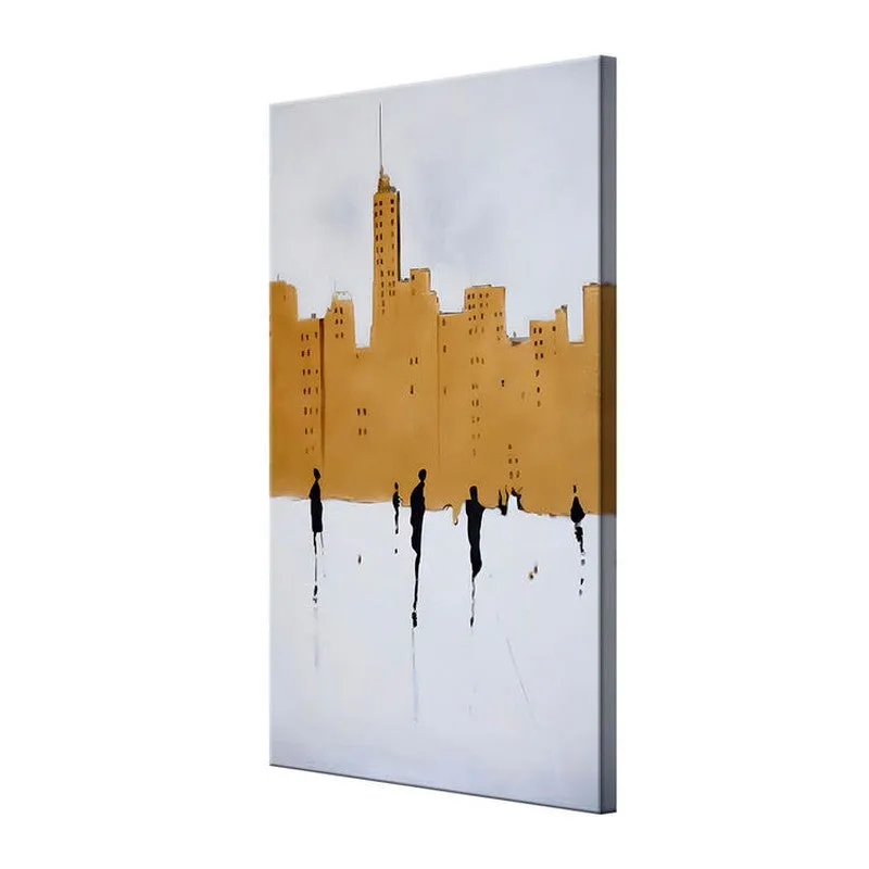 Modern Urban City Skyline Wall Painting media 5