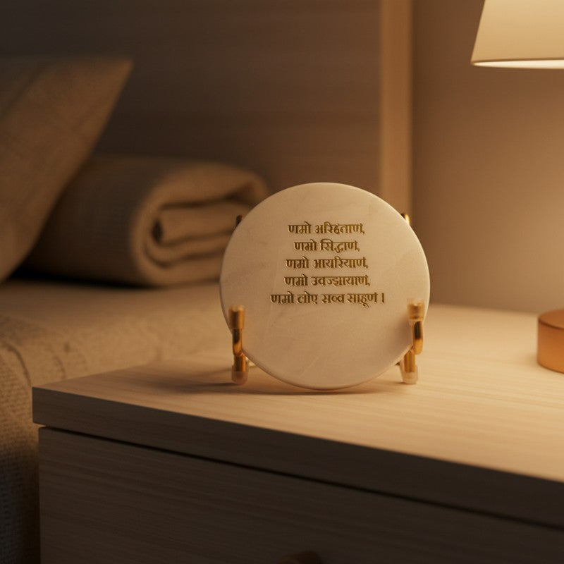 Marble Namokar Mantra Showpiece media 7