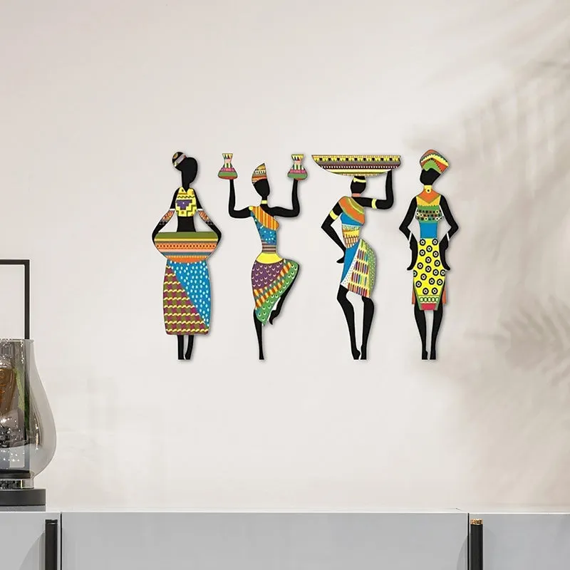 Tribal Twisto MDF Wall Accent - Set Of Four media 1