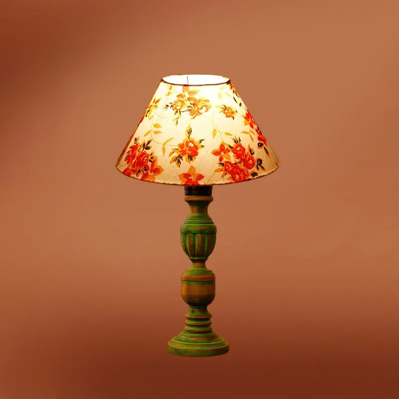 Arvello Kairo Floral Wooden Table Lamp - Multicolor media 7