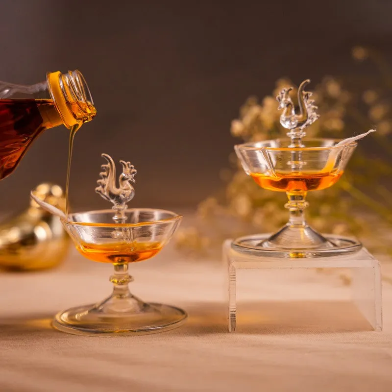 Lumina Glass Diya - Set Of Two media 9